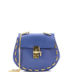 Chloe Small Drew Crossbody Bag Chain Embellished Leather